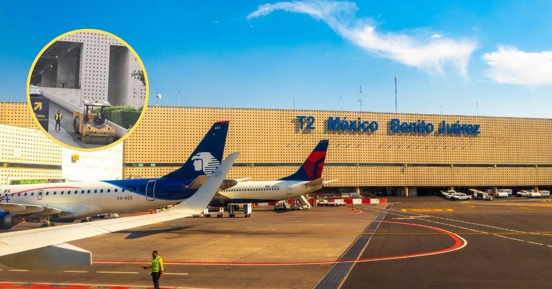 Otra falla más: Reportan un socavón en las inmediaciones del AICM