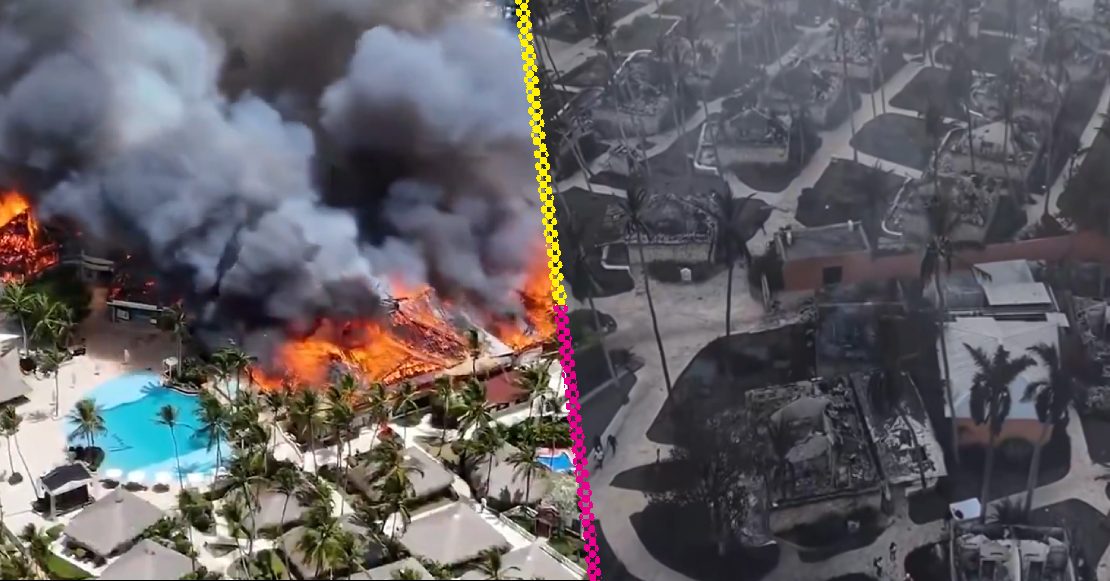 Fuerte incendio consume hotel en República Dominicana y desata evacuación masiva