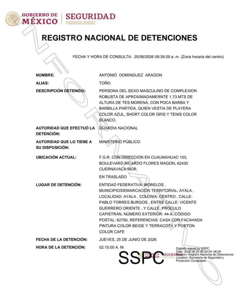 Detienen a exalcalde y exsecretario municipal de Ayala, Morelos, por presuntos vínculos con el crimen organizado 