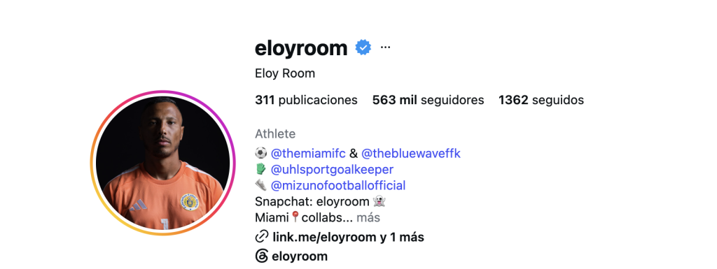 Eloy Room ganó casi medio millón de seguidores 10 minutos después de terminar el partido