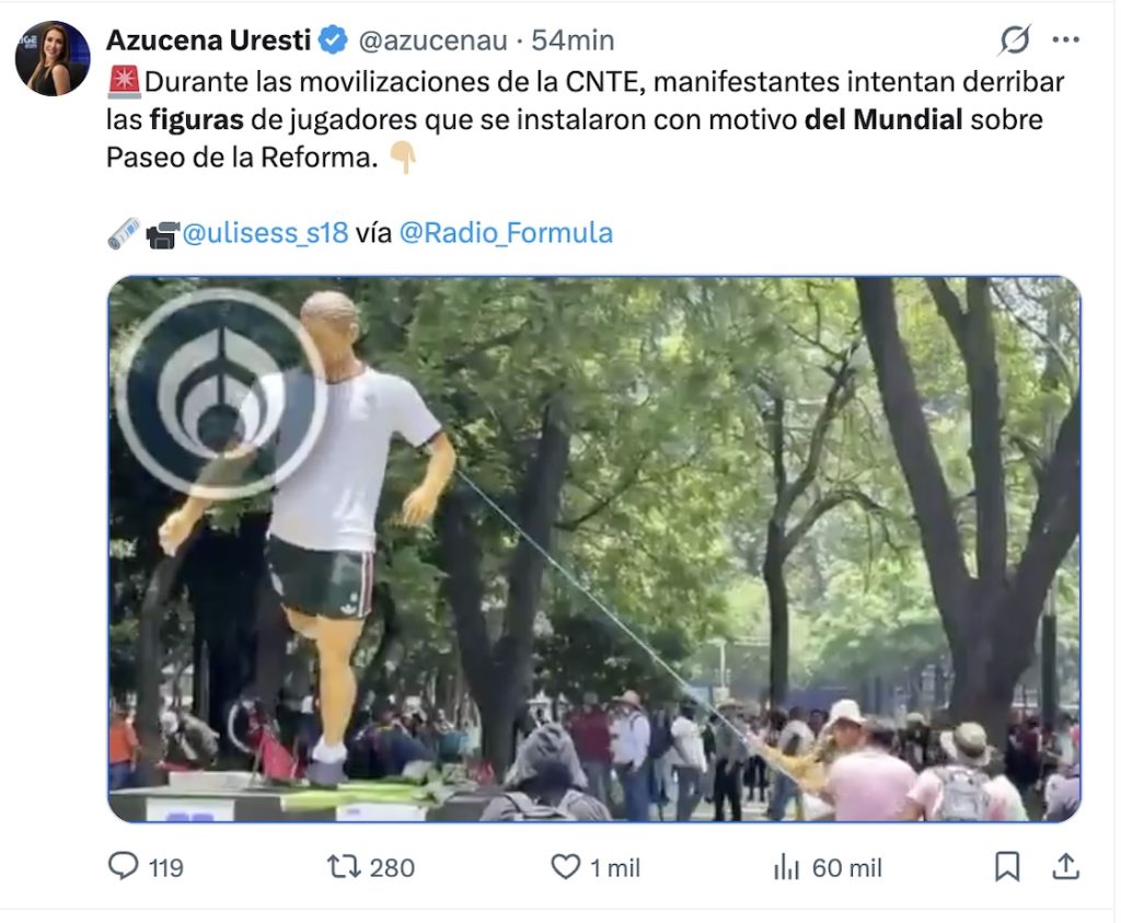 ¿Qué está pasando con las estatuas mundialistas en Reforma y por qué se volvieron punto de tensión?