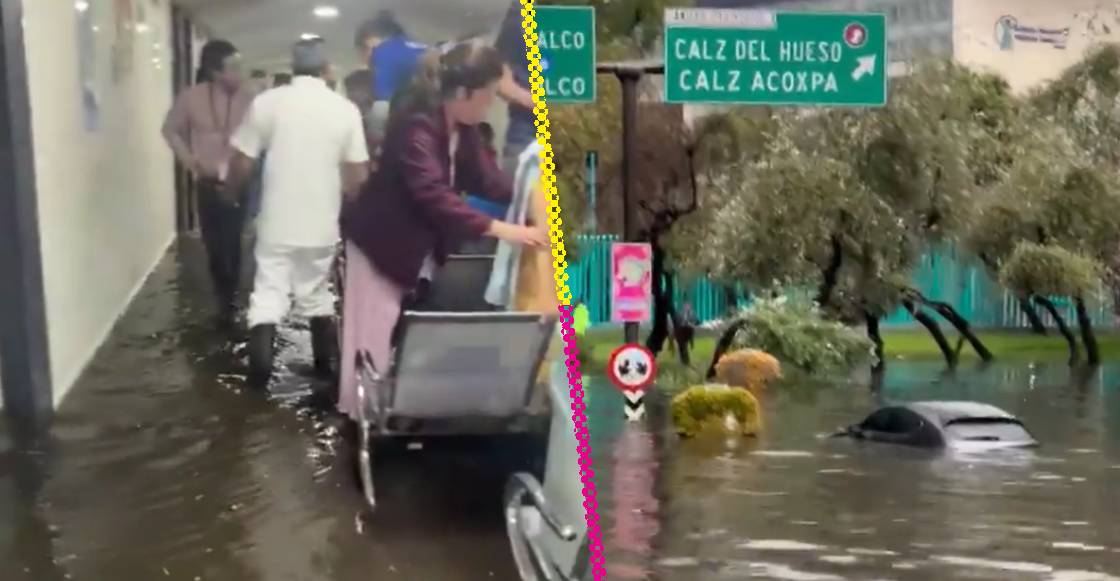 Fuertes lluvias colapsan a la CDMX e inundan el Hospital Psiquiátrico de San Fernando