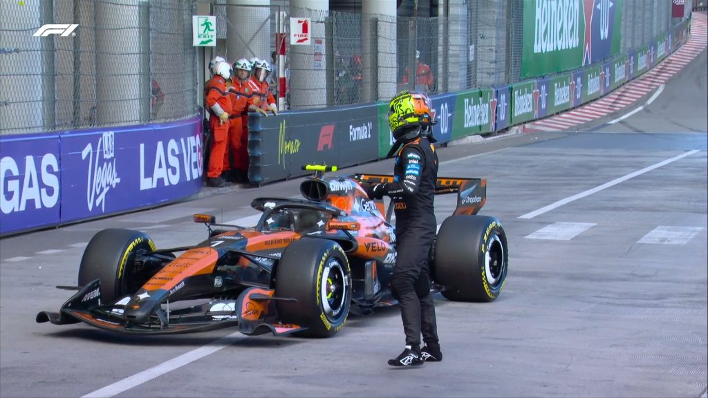 Lando Norris en las prácticas libres de Mónaco