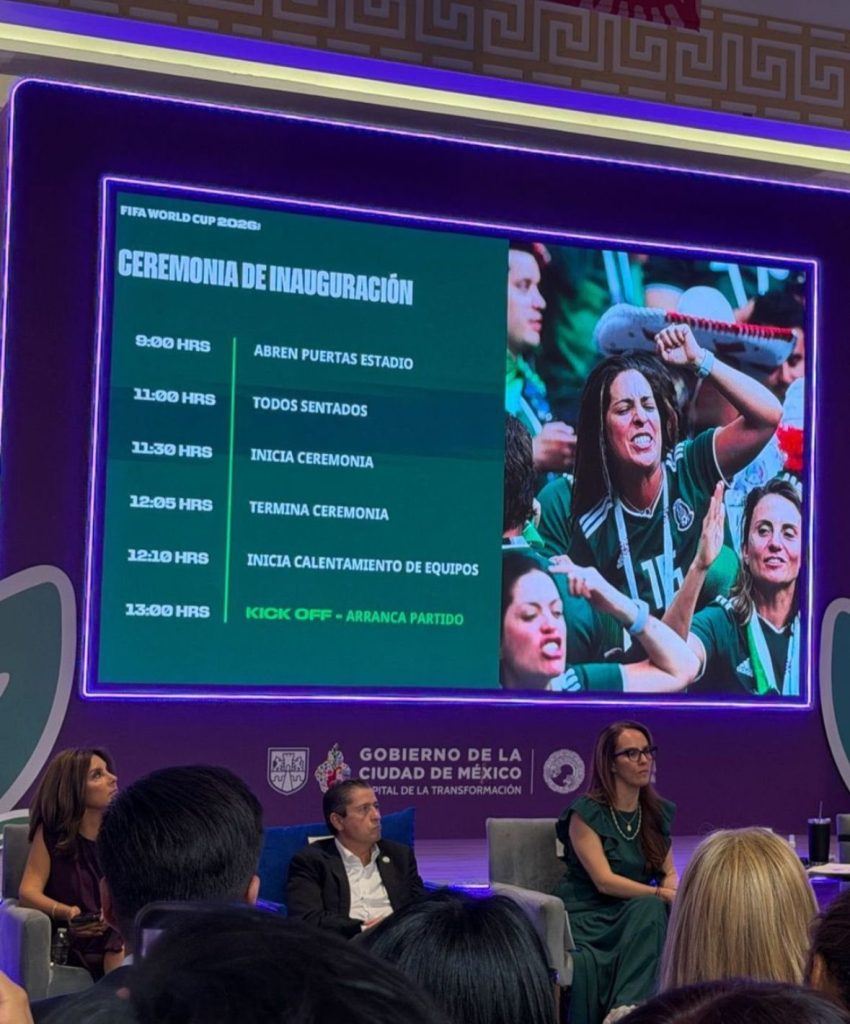 Los horarios para la inauguración del Mundial