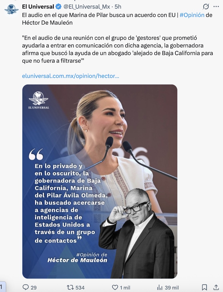 Lo que sabemos del audio filtrado de Marina del Pilar sobre "trámites" con Estados Unidos para recuperar su visa