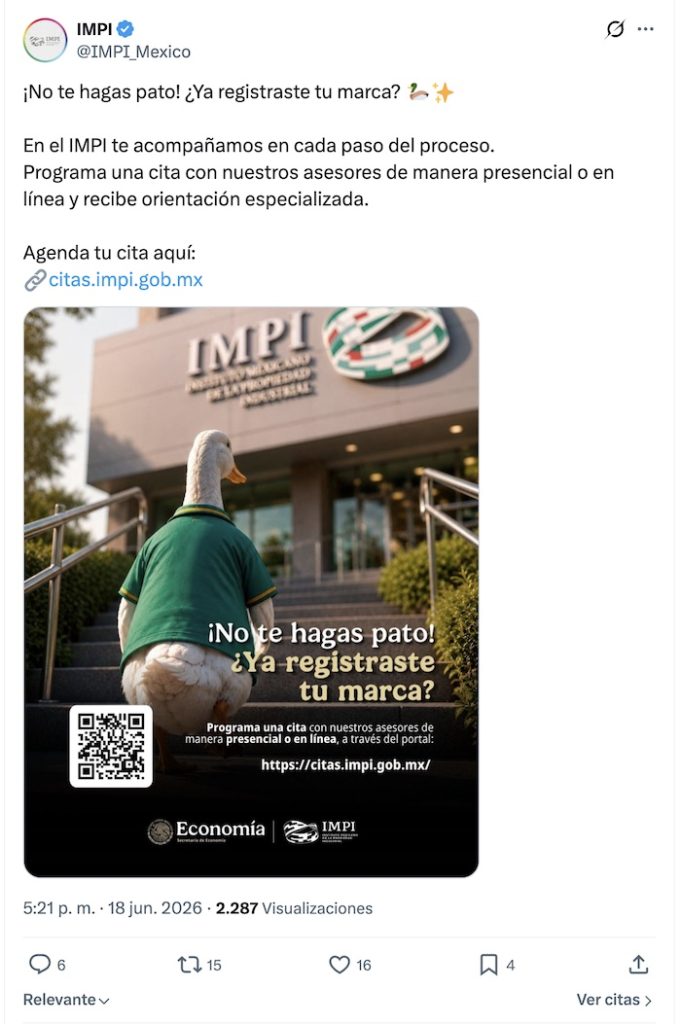 Nombre del pato Merlín será registrado en el IMPI