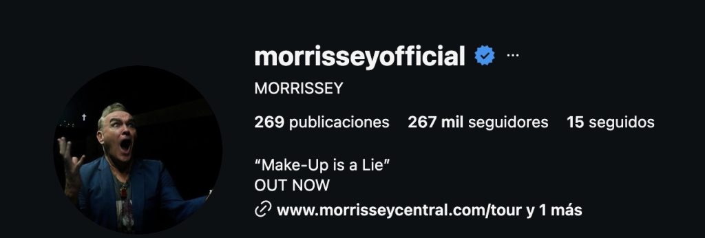 Morrissey cuenta oficial