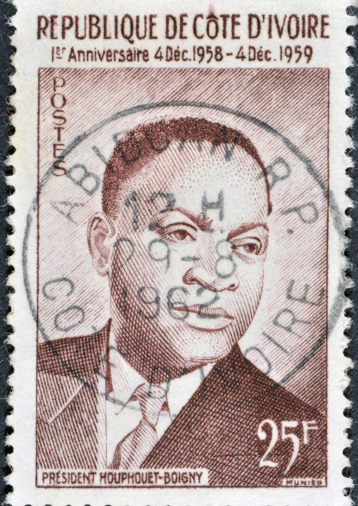 Postal de Félix Houphouët-Boigny