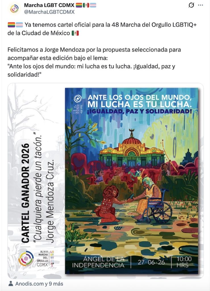"Igualdad, paz y solidaridad": Ruta de la Marcha LGBT+ 2026 en CDMX