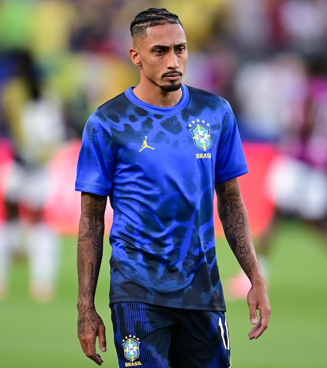Raphinha con la Selección de Brasil