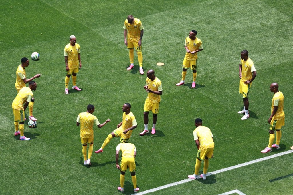 Calentiamiento de la Selección de Sudáfrica