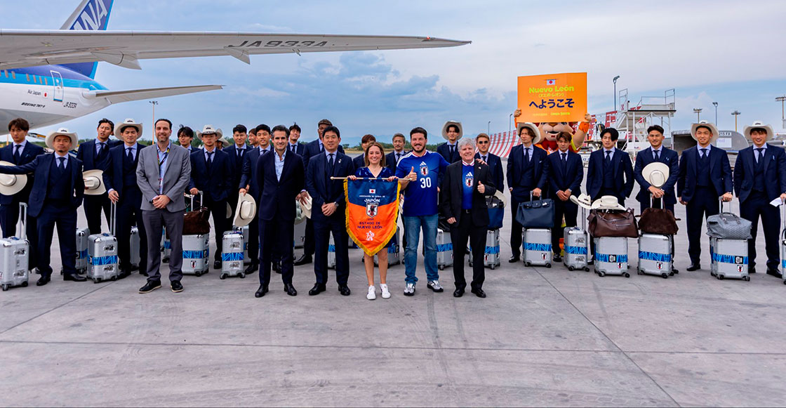 Selección de Japón llega a Monterrey