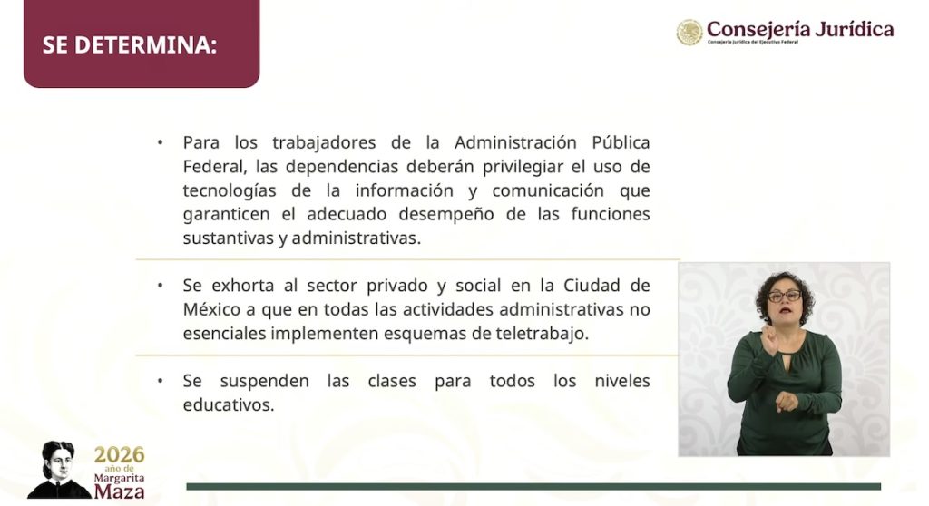 Sheinbaum publica decreto para suspensión de clases y home office en CDMX por la inauguración del Mundial