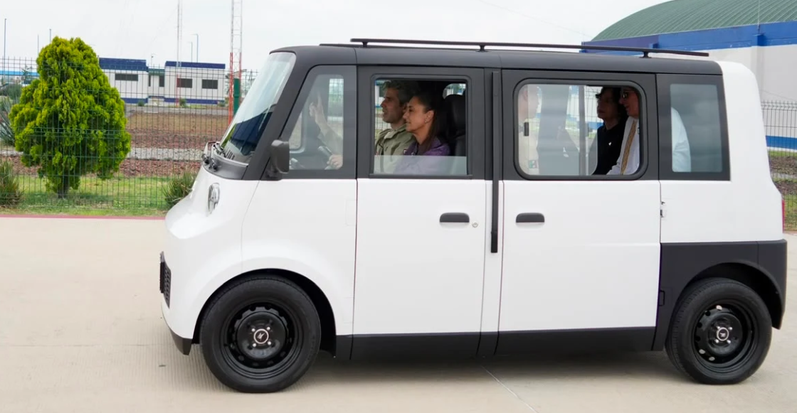 ¡Hecho en México! Sheinbaum presenta el auto eléctrico Olinia durante visita a Michoacán
