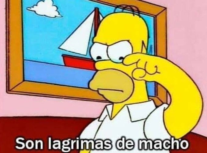 Son lágrimas de macho meme