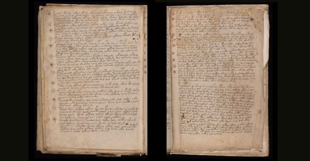 Últimas dos páginas del Manuscrito Voynich