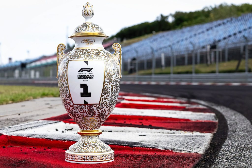 El tradicional trofeo que se entregará en el GP de Hungría