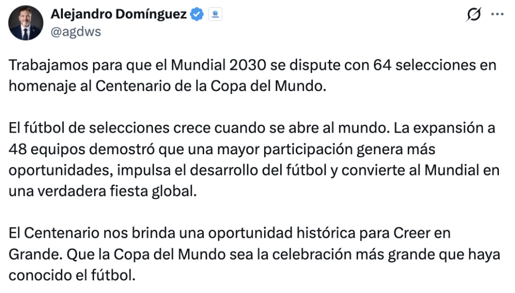 Un Mundial con 64 selecciones