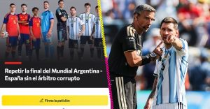 Piden que se repita la final del Mundial Argentina vs España