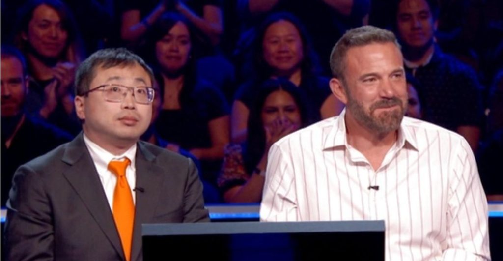 Jamie Ding y Ben Affleck en '¿Quién quiere ser millonario?'