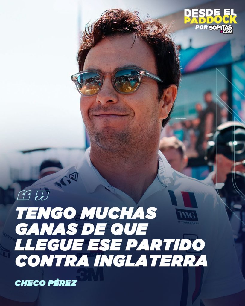 Checo Pérez sobre el México vs Inglaterra