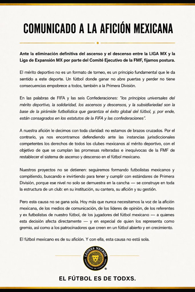 Clubes de Expansión se unen (otra vez) contra desaparición del ascenso y descenso