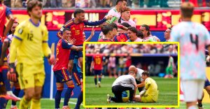 Mikel Merino lo vuelve a hacer: España aprovecha lesión de Courtois y avanza de último minuto