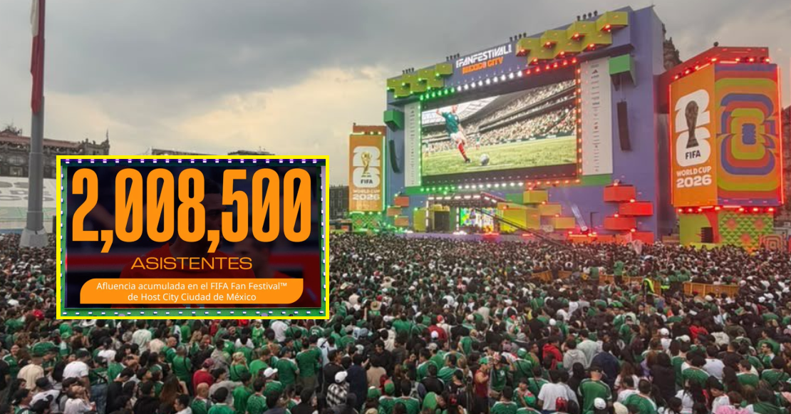 El Fan Fest del Zócalo ya superó los 2 millones de asistentes