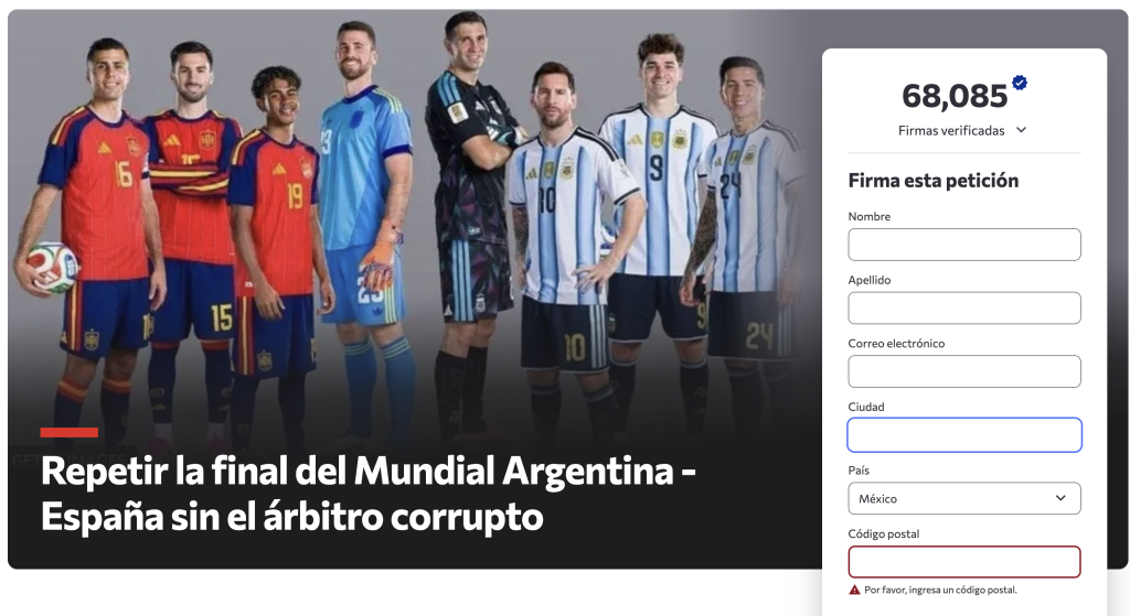 Argentinos piden que se repita la final del Mundial