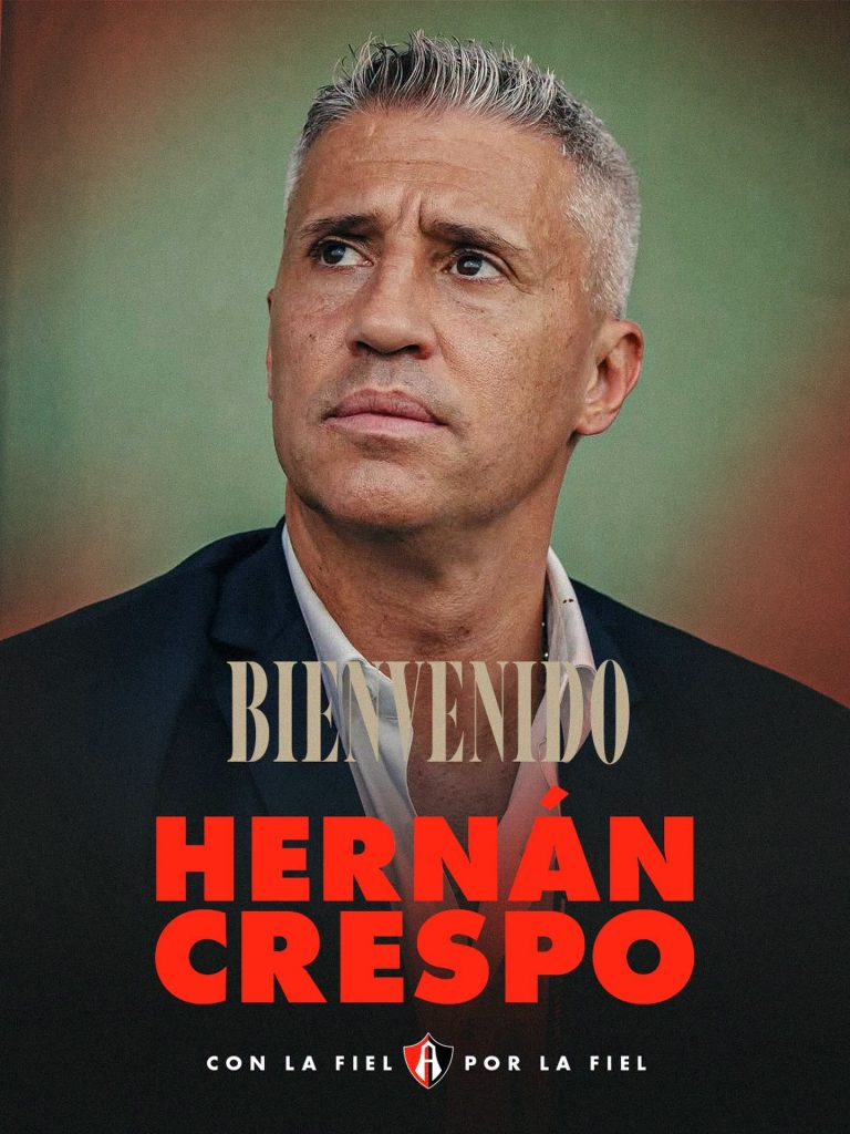 El currículum que avala a Hernán Crespo como nuevo entrenador del Atlas
