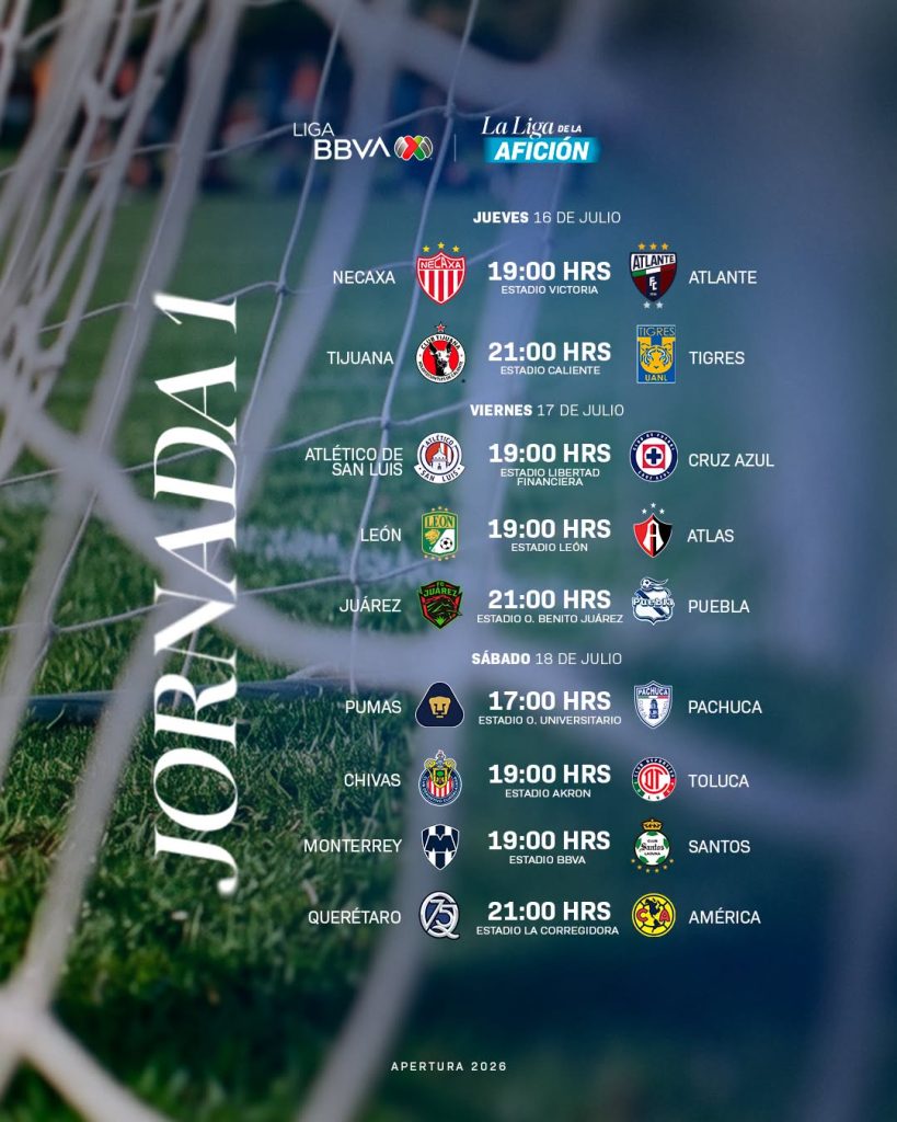 Jornada 1 de la Liga MX