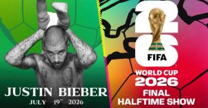 Justin Bieber se une a Madonna, Shakira y BTS para el show de medio tiempo de la final del Mundial 2026