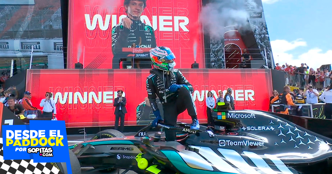 Kimi Antonelli gana la sprint de Gran Bretaña y Checo queda último tras contacto con Alonso