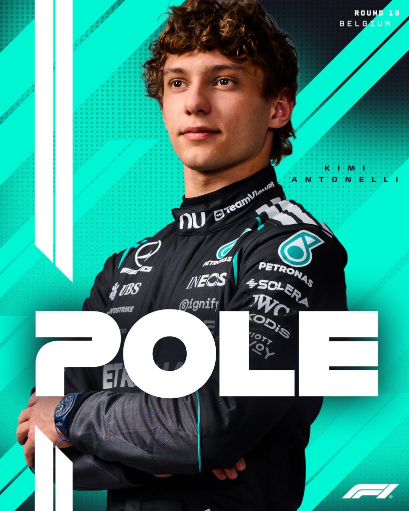 Kimi Antonelli pole position Gran Premio de Bélgica
