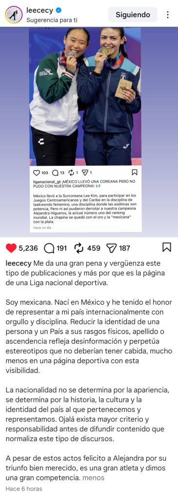 Lee Cecilia, taekwondoín mexicana