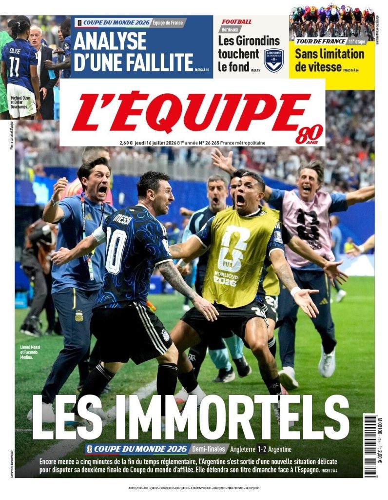 La portada de L'Equipe