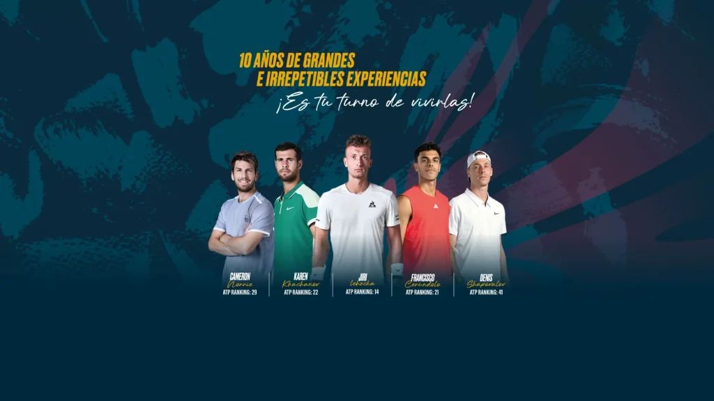 Tenistas participantes del Abierto de Los Cabos