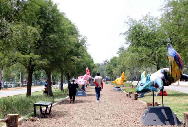 100 esculturas de ajolotes “viven” en Cuemanco y el Centro Histórico