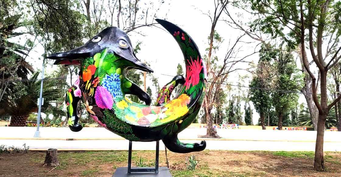 100 esculturas de ajolotes “viven” en Cuemanco y el Centro Histórico