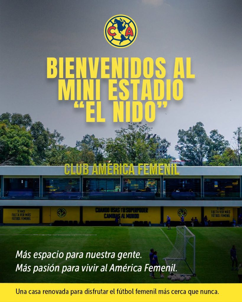 Así es el nuevo mini estadio donde jugará América Femenil