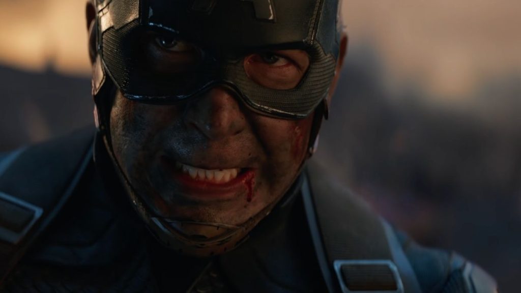 Chris Evans como Capitán América en Endgame