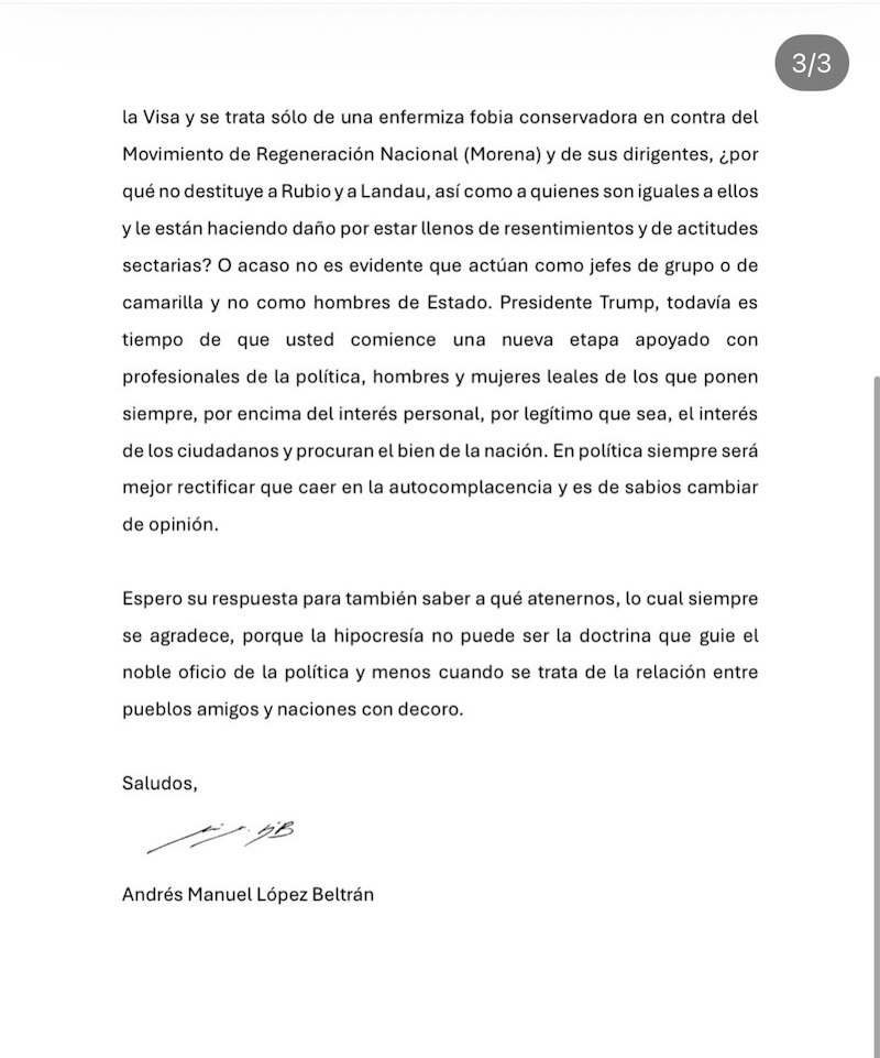 Estados Unidos cancela la visa de Andrés Manuel López Beltrán, hijo de AMLO