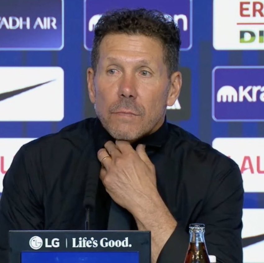Cholo Simeone en la conferencia de prensa