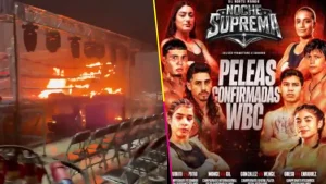 ¡Se canceló! Sujetos armados irrumpen en el CUM de Hermosillo y queman el ring de la pelea de box de influencers
