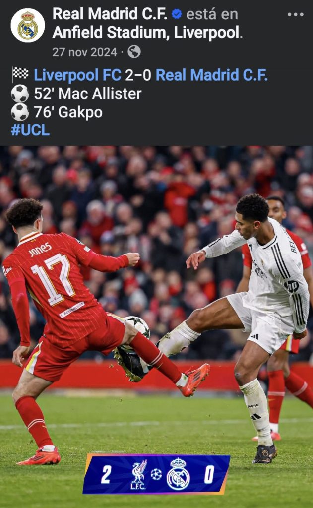 Por qué Liverpool y Real Madrid no pueden jugar en Anfield en la Champions League