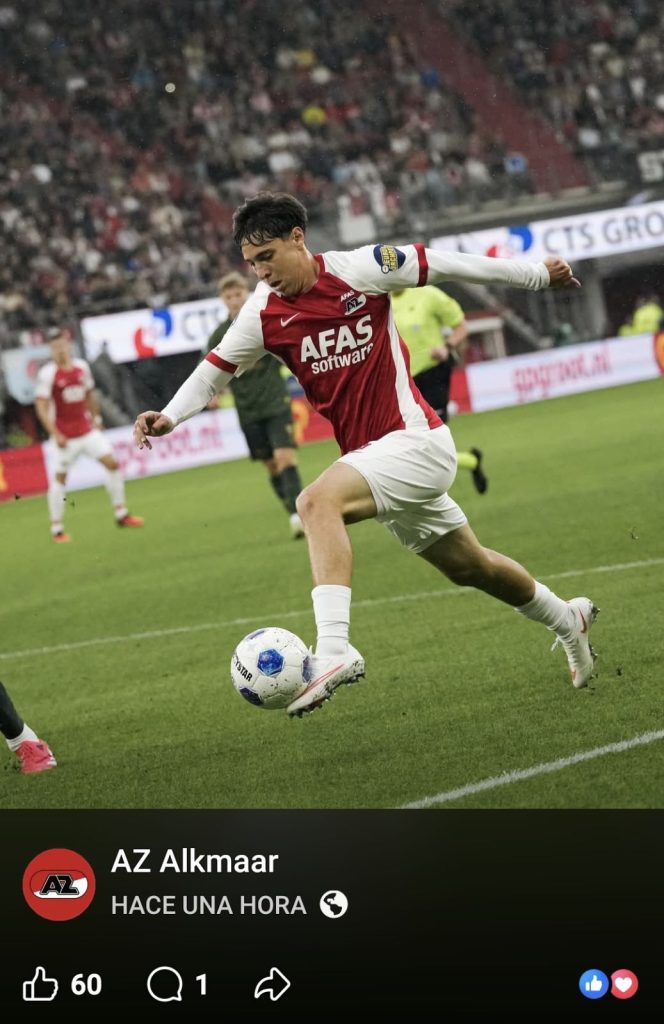 Así fue el golazo de Mateo Chávez en la victoria del AZ Alkmaar
