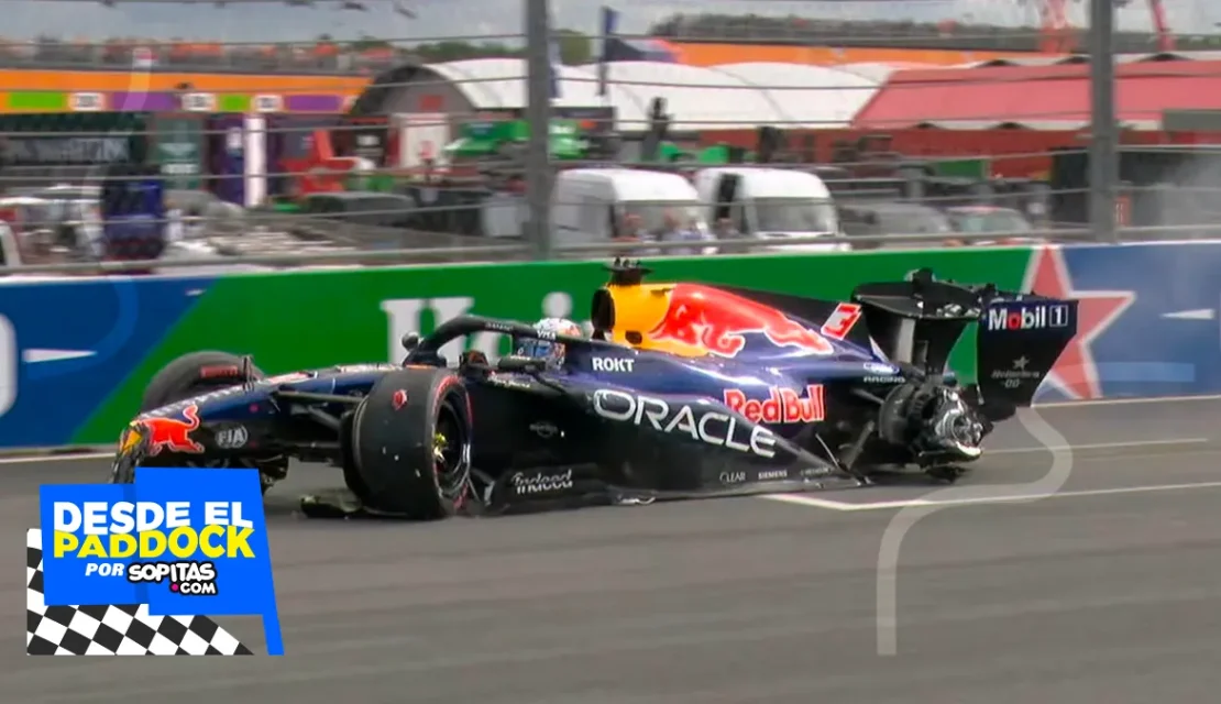El fuerte impacto de Max Verstappen que obligó a suspender el GP de Países Bajos con bandera roja