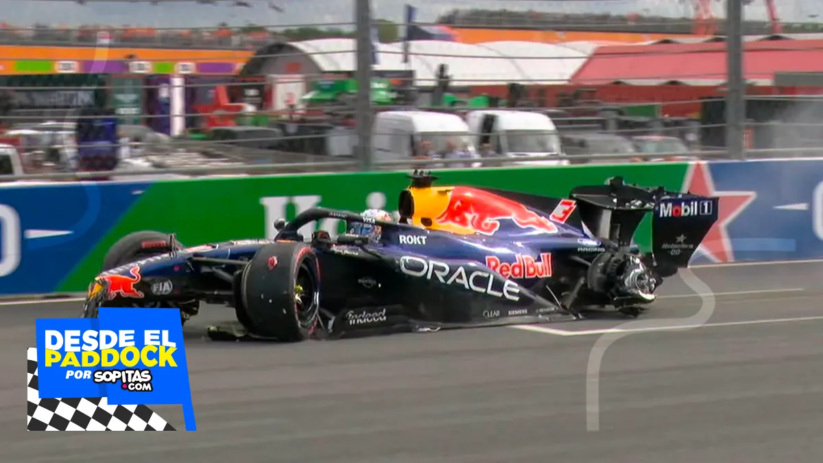 El choque de Max Verstappen