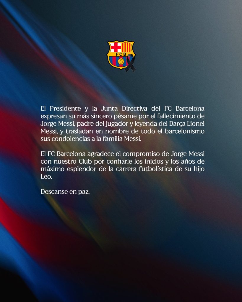 Muere Jorge Messi, padre de Leo Messi, a los 68 años