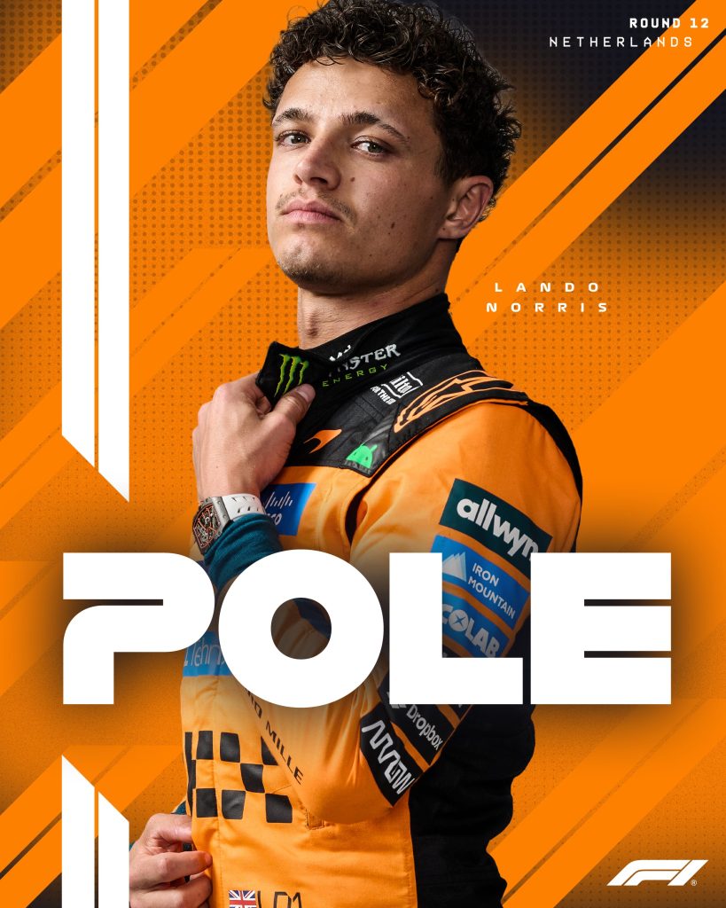 Así queda la parrilla de salida en el GP de Países Bajos con pole de Lando Norris